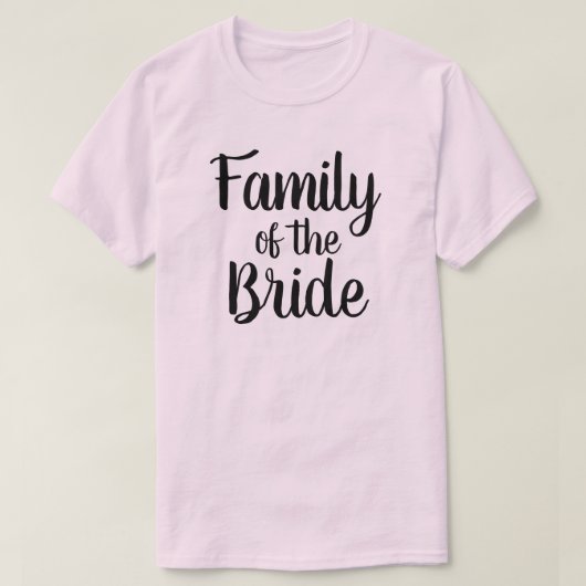 Familie der Braut T-Shirt (Design vorne)