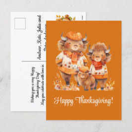 Familie der Buffalos Happy Thanksgiving Feiertagspostkarte