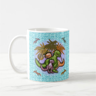 Familie der Dinosaurier Tasse