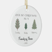 Familie der drei ersten Weihnachtsschmuck (Rechts)