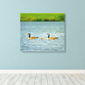 Familie der drei leinwanddruck (Insitu (Holzboden))