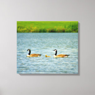 Familie der drei leinwanddruck