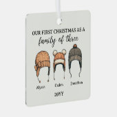 Familie der drei ornament aus metall (Vorderseite Rechts)