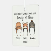 Familie der drei ornament aus metall (Vorderseite links)