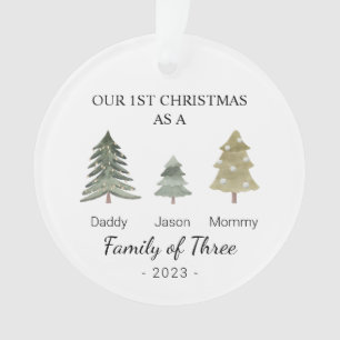Familie der drei Säuglinge Erste Weihnacht Persona Ornament