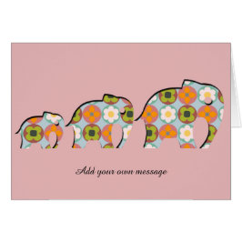 Familie der Elefanten Papercut Art-Blumenmotive