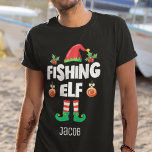 Familie der Fischereielen, die Weihnachten mit Nam T-Shirt<br><div class="desc">Erleben Sie den Urlaubssgeist mit diesem lustigen T - Shirt der Fischereielfen, der Teil einer passenden Kollektion für Familienmitglieder ist, die Geschenke für alle Familienmitglieder enthält. Dieser T - Shirt ist perfekt für jede Weihnachtsfamilie geeignet und verfügt über einen niedlichen Elfenhut und lustige Beine, mit der Beschriftung "Angelelf" in einem...</div>