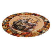 Familie der Füchse glücklich Erntedankpumpen Pumpk Schneidebrett (Ecke)