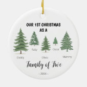 Familie der fünf ersten Weihnachtsschmuck (Hinten)