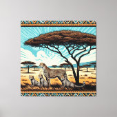 Familie der Geparden Leinwanddruck (Vorderseite)