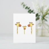 Familie der Giraffen. Cartoon. Postkarte (Stehend Vorderseite)