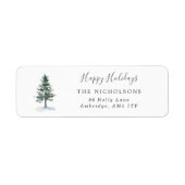 Familie der glücklichen Ferien mit Aquarellkiefern (Vorne)