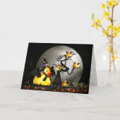 Familie der Halloween-Basken Karte (Gelbe Blume)