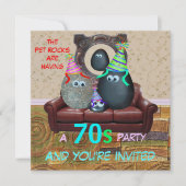 Familie der Haustiere Einladung (Vorderseite)