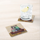 Familie der Haustiere Rechteckiger Pappuntersetzer (Vor Ort)