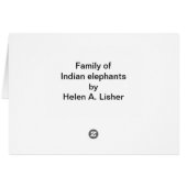 Familie der indischen Elefanten (Rückseite Horizontal)