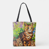 Familie der Katzen in einem Garten, Louis Wain Tasche (Rückseite)