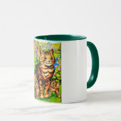 Familie der Katzen in einem Garten, Louis Wain Tasse (VorderseiteRechts)