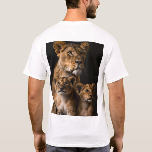 Familie der Löwen - Löwen und Weibliche Lioness T- T-Shirt