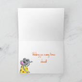 Familie der Maus bei Beach Summertime Grußkarte Karte (Innenseite)