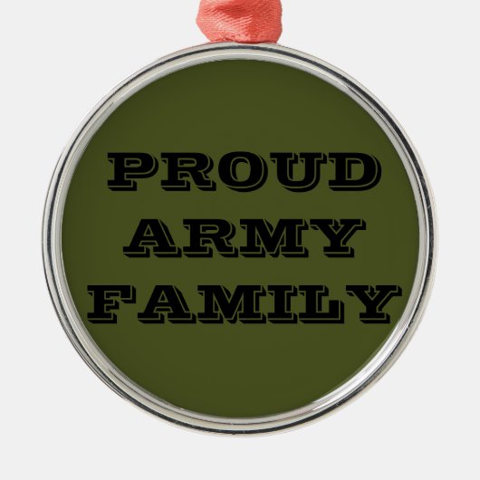 Familie der Ornament-Proud-Armee Silbernes Ornament (Vorne)