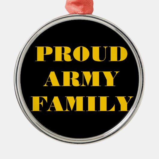 Familie der Ornament-Proud-Armee Silbernes Ornament (Vorne)