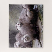 Familie der Otters Puzzle (Vertikal)