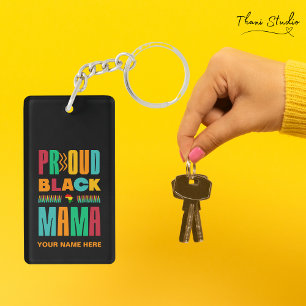 Familie der Proud Black Mama Black History Mons Schlüsselanhänger