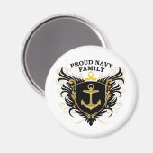 Familie der Proud Navy Magnet (Vorderseite/Rückseite)