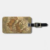 Familie der Roh - Hirsche in einem Wald Gepäckanhänger (Vorderseite horizontal)