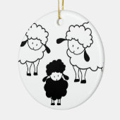 Familie der schwarzen Schafe Keramikornament (Links)