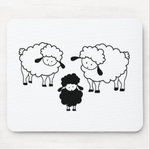 Familie der schwarzen Schafe Mousepad