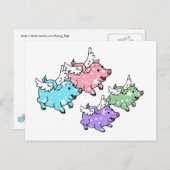 Familie der Schweine Postkarte (Vorne/Hinten)