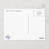 Familie der Schweine Postkarte (Rückseite)