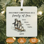 Familie der vier ersten Weihnachten Ornament Aus Metall