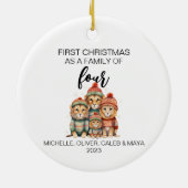 Familie der vier ersten Weihnachtslion Keramik Ornament (Hinten)