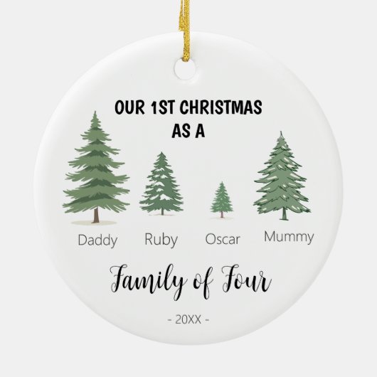 Familie der vier ersten Weihnachtsschmuck (Hinten)