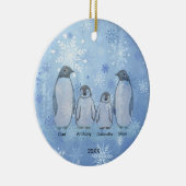 Familie der vier Pinguine Weihnachten Keramik Ornament (Rechts)