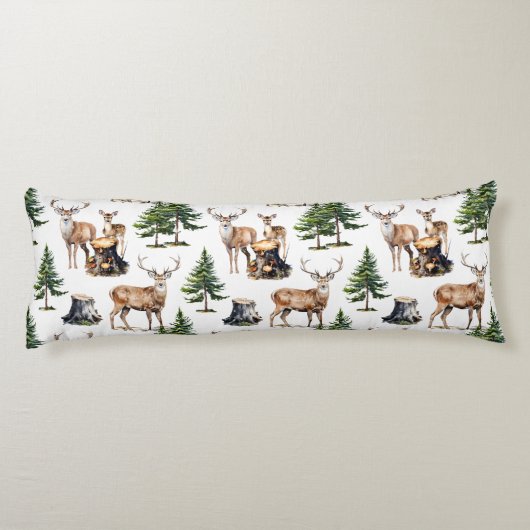 Familie der Waldtiere, die durch den Wald fressen Seitenschläferkissen (Rückseite)