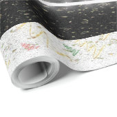 Familie der Weihnachtsbaumen - Geschenkpapier (Rolleneckpunkt)