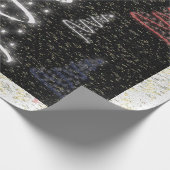 Familie der Weihnachtsbaumen - Geschenkpapier (Ecke)