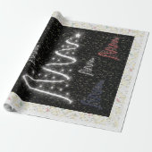 Familie der Weihnachtsbaumen - Geschenkpapier (Ungerollt)