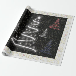 Familie der Weihnachtsbaumen - Geschenkpapier