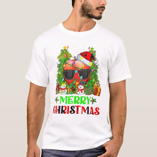 Familie der Weihnachtsbaumleuchten T-Shirt (Vorderseite)