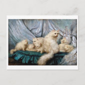 Familie der weißen Katze, Carl Kahler Postkarte (Vorderseite)