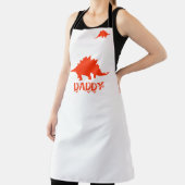 Familie Dinosaurier Personalisiert Mens Womens Red Schürze (InSitu)
