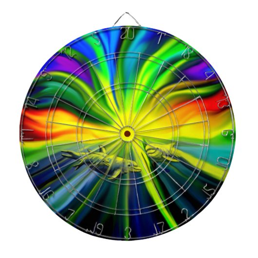 Familie Dolphin im Sonnenschein Dartscheibe (vorne)