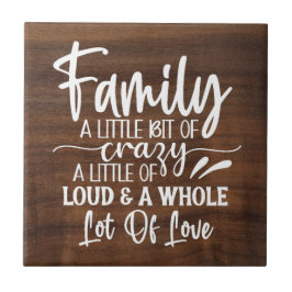 Familie ein wenig verrückte Keramik Tile Fliese