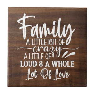 Familie ein wenig verrückte Keramik Tile Fliese