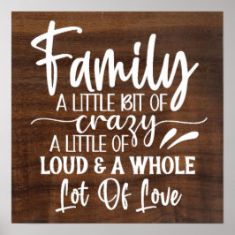 Familie ein wenig verrücktes Poster